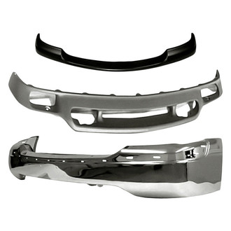 Replacement - 3-Piece (Front Bumper Face Bar, Front Bumper Air Deflector, Front Upper Bumper Cover) (Standard Line)