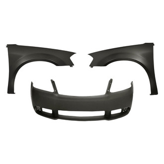 Replacement - 3-Piece (Front Bumper Cover, Front Driver and Passenger Side Fender) (Standard Line)