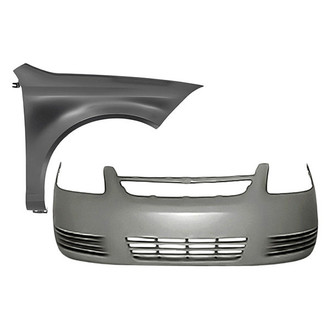 Replacement - 2-Piece (Front Bumper Cover, Front Passenger Side Fender) (Standard Line)