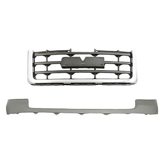 Replacement - 2-Piece (Front Upper Bumper Cover, Grille) (Standard Line)
