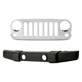 Replacement - 2-Piece (Front Bumper Cover, Grille) (Standard Line)