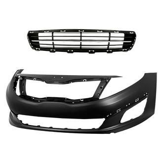Replacement - 2-Piece (Front Bumper Cover, Front Bumper Grille) (CAPA Certified)