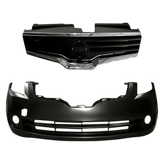 Replacement - 2-Piece (Front Bumper Cover, Grille)