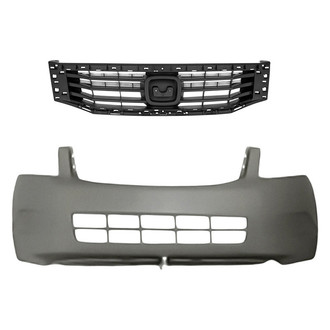 Replacement - 2-Piece (Front Bumper Cover, Grille) (CAPA Certified)