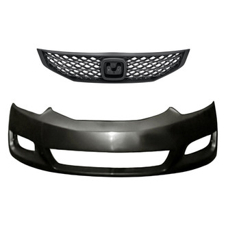 Replacement - 2-Piece (Front Bumper Cover, Grille)