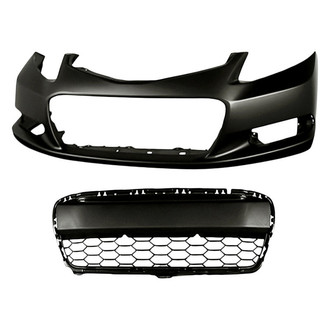 Replacement - 2-Piece (Front Bumper Cover, Front Bumper Grille) (Standard Line)