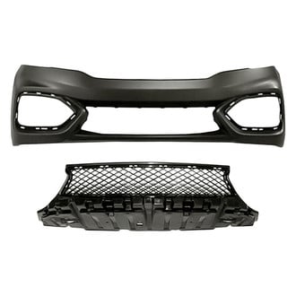 Replacement - 2-Piece (Front Bumper Cover, Front Bumper Grille) (CAPA Certified)