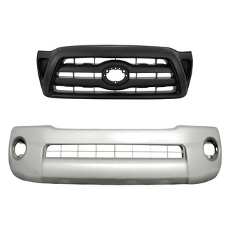 Replacement - 2-Piece (Front Bumper Cover, Grille) (Standard Line)