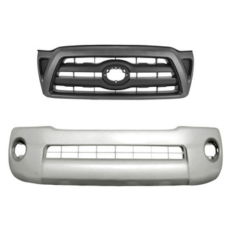 Replacement - 2-Piece (Front Bumper Cover, Grille) (Standard Line)