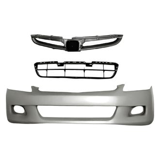 Replacement BNDL-220663 - 3-Piece (Front Bumper Cover, Grille, Front Lower Bumper Grille) (Standard Line)