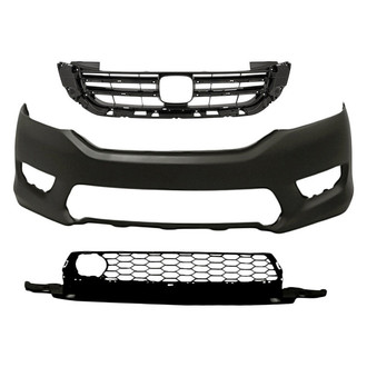 Replacement - 3-Piece (Front Bumper Cover, Grille, Front Bumper Grille) (CAPA Certified)