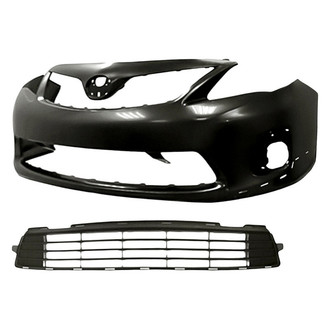 Replacement - 2-Piece (Front Bumper Cover, Front Bumper Grille)