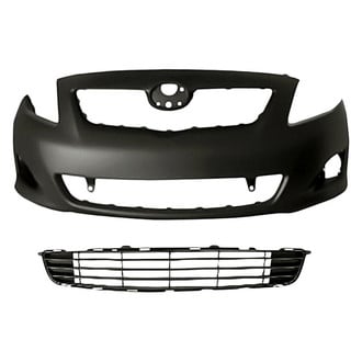 Replacement - 2-Piece (Front Bumper Cover, Front Bumper Grille) (CAPA Certified)