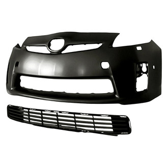 Replacement - 2-Piece (Front Bumper Cover, Front Bumper Grille) (CAPA Certified)