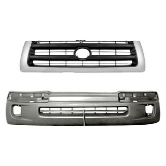 Replacement - 2-Piece (Front Bumper Cover, Grille) (Standard Line)