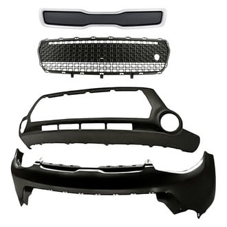 Replacement - 4-Piece (Front Upper and Lower Bumper Cover, Grille, Front Bumper Grille) (Standard Line)