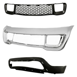 Replacement - 3-Piece (Front Lower Bumper Cover, Front Bumper Grille, Grille Frame) (Standard Line)