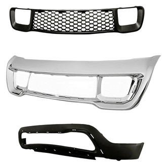 Replacement - 3-Piece (Front Lower Bumper Cover, Front Bumper Grille, Grille Frame) (CAPA Certified)