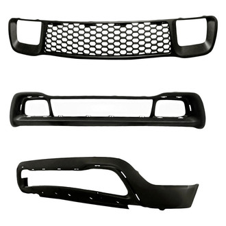 Replacement - 3-Piece (Front Lower Bumper Cover, Front Bumper Grille, Grille Frame) (CAPA Certified)