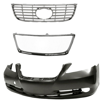 Replacement - 3-Piece (Front Bumper Cover, Grille, Grille Frame) (Standard Line)
