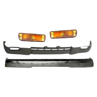 Replacement - 4-Piece (Front Bumper, Front Bumper Valance, Front Driver and Passenger Side Turn Signal/Parking Light) (Standard Line)