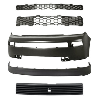 Replacement - 5-Piece (Front Bumper Cover, Grille, Front Bumper Spoiler, Front Lower Center Bumper Grille) (Standard Line)