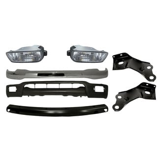 Replacement - 7-Piece (Front Bumper Face Bar, Front Bumper Valance, Front Bumper Reinforcement, Front Inner and Outer Bumper Mounting Bracket, Front Driver and Passenger Side Turn Signal/Parking Light) (Standard Line)