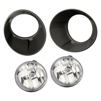 Replacement - 4-Piece (Driver and Passenger Side Fog Light, Front Inner and Outer Fog Light Bezel) (Standard Line)