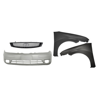 Replacement - 4-Piece (Front Bumper Cover, Front Driver and Passenger Side Fender, Grille) (Standard Line)