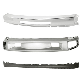 Replacement - 3-Piece (Front Bumper Face Bar, Front Bumper Deflector, Front Bumper Deflector Extension) (Standard Line)