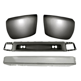 Replacement - 4-Piece (Front Bumper Reinforcement, Front Bumper Air Deflector, Front Inner and Outer Bumper End) (Standard Line)
