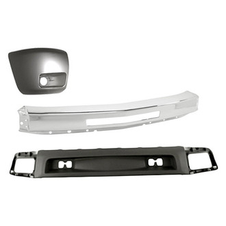 Replacement - 3-Piece (Front Bumper Face Bar, Front Bumper Air Deflector, Front Driver Side Bumper End) (Standard Line)