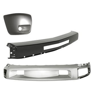 Replacement - 3-Piece (Front Bumper Face Bar, Front Bumper Deflector, Front Driver Side Bumper End) (Standard Line)