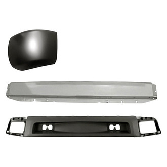 Replacement - 3-Piece (Front Bumper Reinforcement, Front Bumper Air Deflector, Front Driver Side Bumper End) (Standard Line)