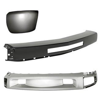 Replacement - 3-Piece (Front Bumper Face Bar, Front Bumper Deflector, Front Driver Side Bumper End) (Standard Line)