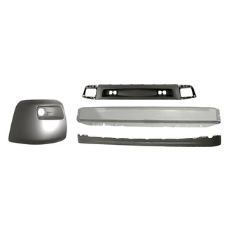 Replacement - 4-Piece (Front Bumper Reinforcement, Front Bumper Air Deflector, Front Bumper Deflector Extension, Front Driver Side Bumper End) (Standard Line)