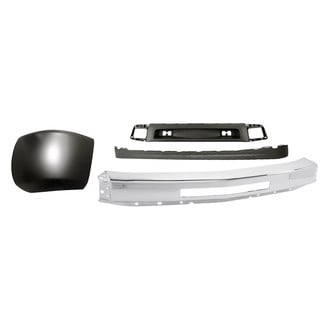 Replacement - 4-Piece (Front Bumper Face Bar, Front Bumper Air Deflector, Front Bumper Deflector Extension, Front Driver Side Bumper End) (Standard Line)