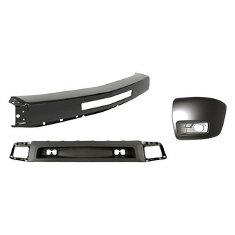 Replacement - 3-Piece (Front Bumper Face Bar, Front Bumper Air Deflector, Front Passenger Side Bumper End) (Standard Line)
