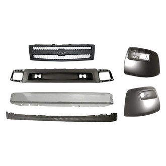 Replacement - 6-Piece (Grille, Front Bumper Reinforcement, Front Bumper Air Deflector, Front Bumper Deflector Extension, Front Inner and Outer Bumper End) (Standard Line)