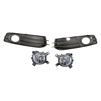 Replacement - 4-Piece (Driver and Passenger Side Fog Light, Front Inner and Outer Fog Light Bezel) (Standard Line)
