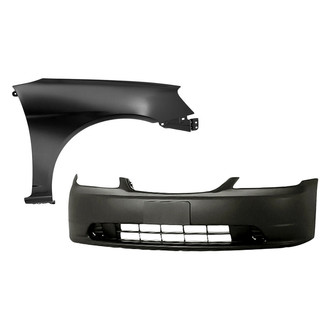 Replacement - 2-Piece (Front Bumper Cover, Front Passenger Side Fender) (Standard Line)