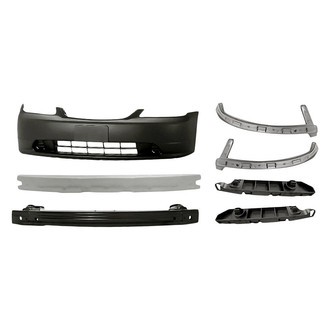 Replacement - 7-Piece (Front Bumper Cover, Front Bumper Reinforcement, Front Inner and Outer Bumper Cover Stay, Front Inner and Outer Bumper Cover Stiffener Bracket, Front Bumper Absorber) (Standard Line)