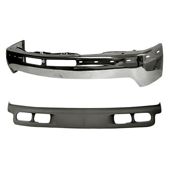 Replacement - 2-Piece (Front Bumper Face Bar, Front Bumper Air Deflector) (Standard Line)