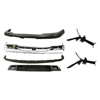 Replacement - 6-Piece (Front Upper Bumper Cover, Front Bumper Face Bar, Front Lower Bumper Deflector Extension, Front Bumper Air Deflector, Front Inner and Outer Bumper Filler) (Standard Line)