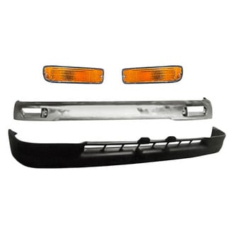 Replacement - 4-Piece (Front Bumper, Front Bumper Valance, Front Driver and Passenger Side Turn Signal/Parking Light) (Standard Line)