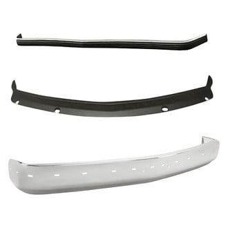 Replacement - 3-Piece (Front Bumper Face Bar, Front Bumper Valance, Front Center Bumper Impact Strip) (Standard Line)