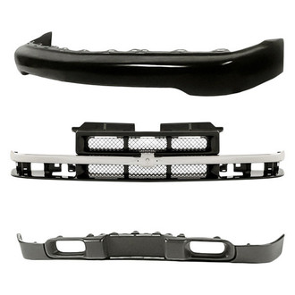 Replacement - 3-Piece (Grille, Front Bumper Face Bar, Front Bumper Air Deflector) (Standard Line)