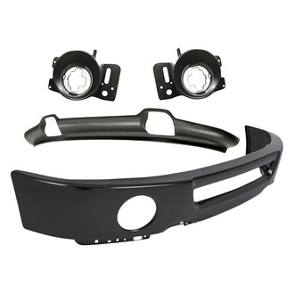 Replacement - 4-Piece (Front Bumper Face Bar, Front Bumper Spoiler, Front Inner and Outer Fog Light Bracket) (Standard Line)