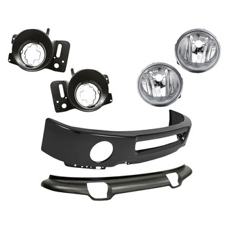 Replacement - 6-Piece (Front Bumper Face Bar, Front Bumper Spoiler, Driver and Passenger Side Fog Light, Front Inner and Outer Fog Light Bracket) (Standard Line)