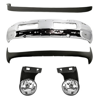 Replacement - 5-Piece (Front Lower Bumper Cover, Front Bumper Face Bar, Front Lower Bumper Valance, Driver and Passenger Side Fog Light) (Standard Line)